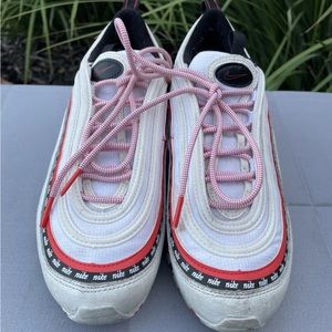 Size 6.5Y Nike Air Max 97 (GS) White/Red/Black Boys Sneaker CQ4817-100
